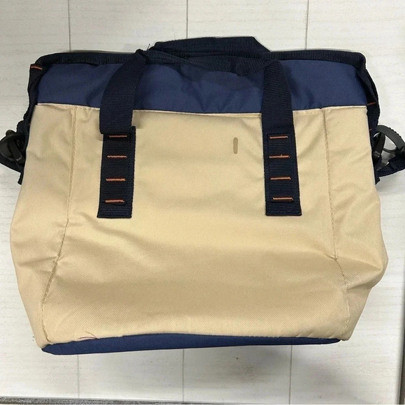 Disney Cruise Line Poly Peva Insulated Cooler Bag Navy and Cream EUC - Picture 3 of 10